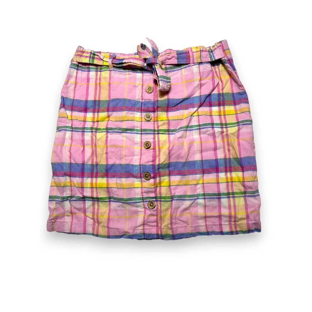 Dash Colorful Plaid Button Up Skirt Size Medium